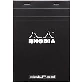 Rhodia Head Stapled Pad, No16 A5, Dot - Black
