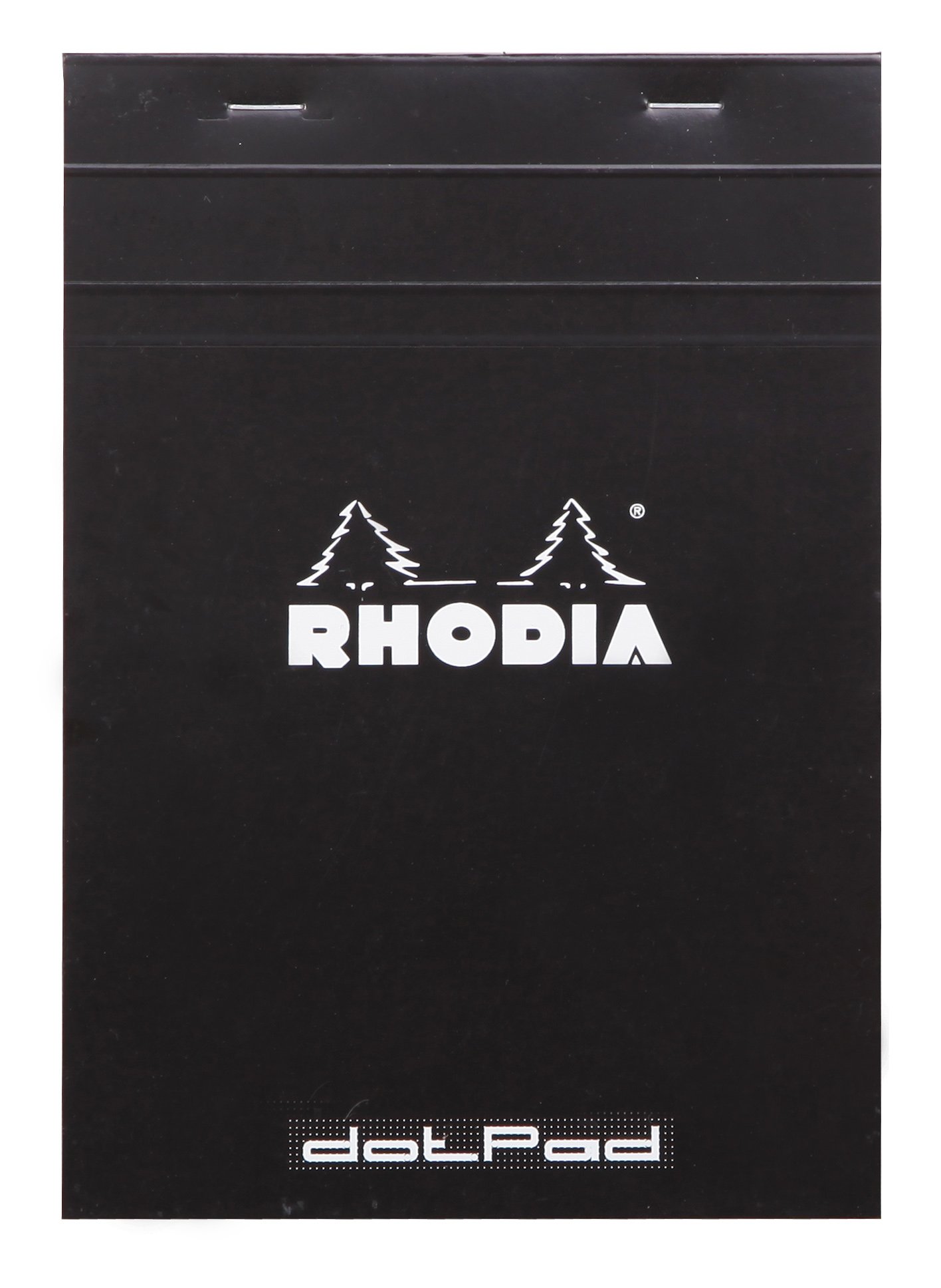RHODIA 16559C - Stapled Notepad Dot pad N°16 Black - A5 - Dot Dotted - 80 Detachable Sheets - White Clairefontaine Paper 80 g/m - Soft and Resistant Coated Card Cover - Basics, 148x210mm
