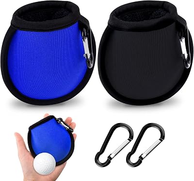 olyee 2 Pack Golf Ball Cleaner Pouch Clip On Waterproof Pocket