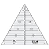 Creative Grids 60 Degree Triangle 12-1/2in Quilt Ruler &ndash; CGRT12560 &ndash; Made in USA, 12-1/2in x 14-3/4in, Non-Slip Grip Acrylic Quilting, Sewing, Crafting, Patchwork Ruler &amp; Template
