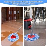UNU 6 Pack Mop Head Replacement for Vileda Triangle Spin Mops Blue view 6