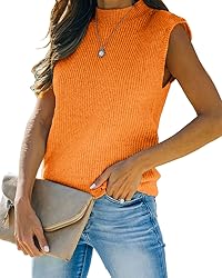 Amarmia Women's Mock Neck Knit Sweater Vest
