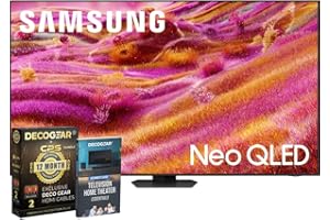 Samsung 55" Neo QLED 4K QN90F Smart TV (2025) Vision AI, Mini LED, Neo Quantum HDR+, Glare-Free Bundle with CPS Exclusive 1-Year Protection & Deco Gear Complete Home Theater Beginner's Guidebook
