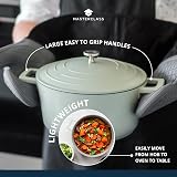 MasterClass Medium Casserole Dish with Lid 5 Litre 28 cm Mint view 7
