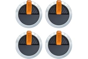 WAITCOOK Gas Griddle Orange Knob Replacement for Blackstone Griddle Walmart Knobs,4-Pack