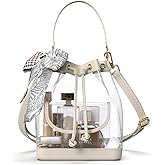 Missnine Clear Bag for Stadium Approved, Clear Crossbody Bucket Bag Transparent PVC Purse for Women, Concert Stadium Events