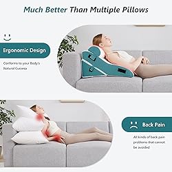Longering Bed Wedge Pillow for Sleeping 3 PCS - 35D