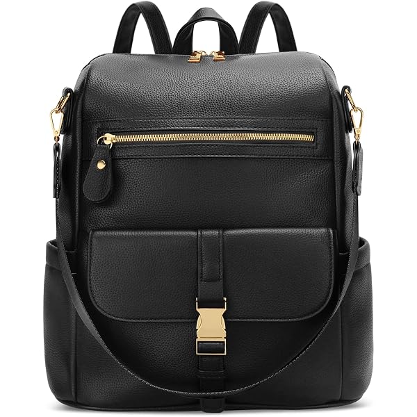 Structured Vegan Leather Backpack Purse with Tablet Compartment Amazon.com: Shrrie Vegan Leather Laptop Backpack for Women  main image 3