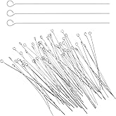 Guduling 200 Pcs Eye Pin,Eyepins for Jewelry Making,Mini Metal Wire Eyepins Beading,Stainless Steel Eye Pins for Jewelry Making DIY Craft Bead Earring Pendant Necklace Bracelet Makings