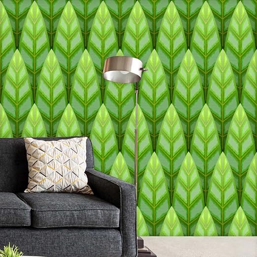 ArtzFolio Green Leaf PVC Vinyl Wallpaper Roll SelfAdhesive Peel