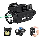 OLIGHT Baldr S 800 Lumens Compact Rail Mount Weaponlight with Green Beam and White LED Combo, Magnetic USB Rechargeable Tactical Flashlight with 1913 or GL Rail, Battery Included (Black)