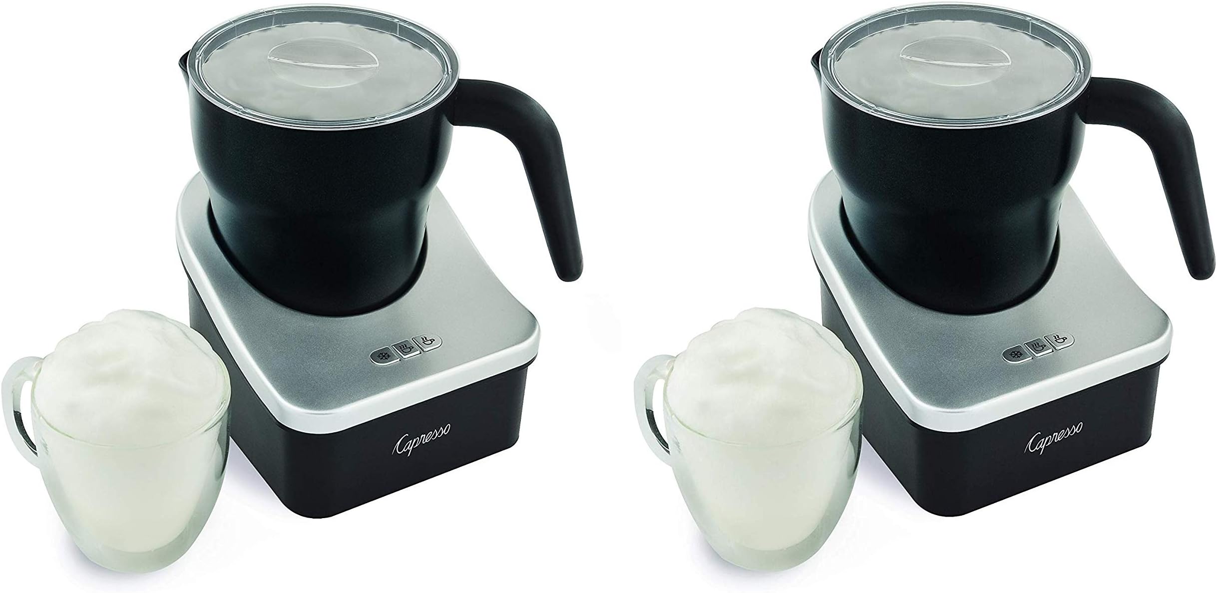 Capresso 202 froth Pro Milk Frother for Cappuccino, Espresso, Latte and Hot Chocolate, 12-ounce, Silver (Twо Расk)