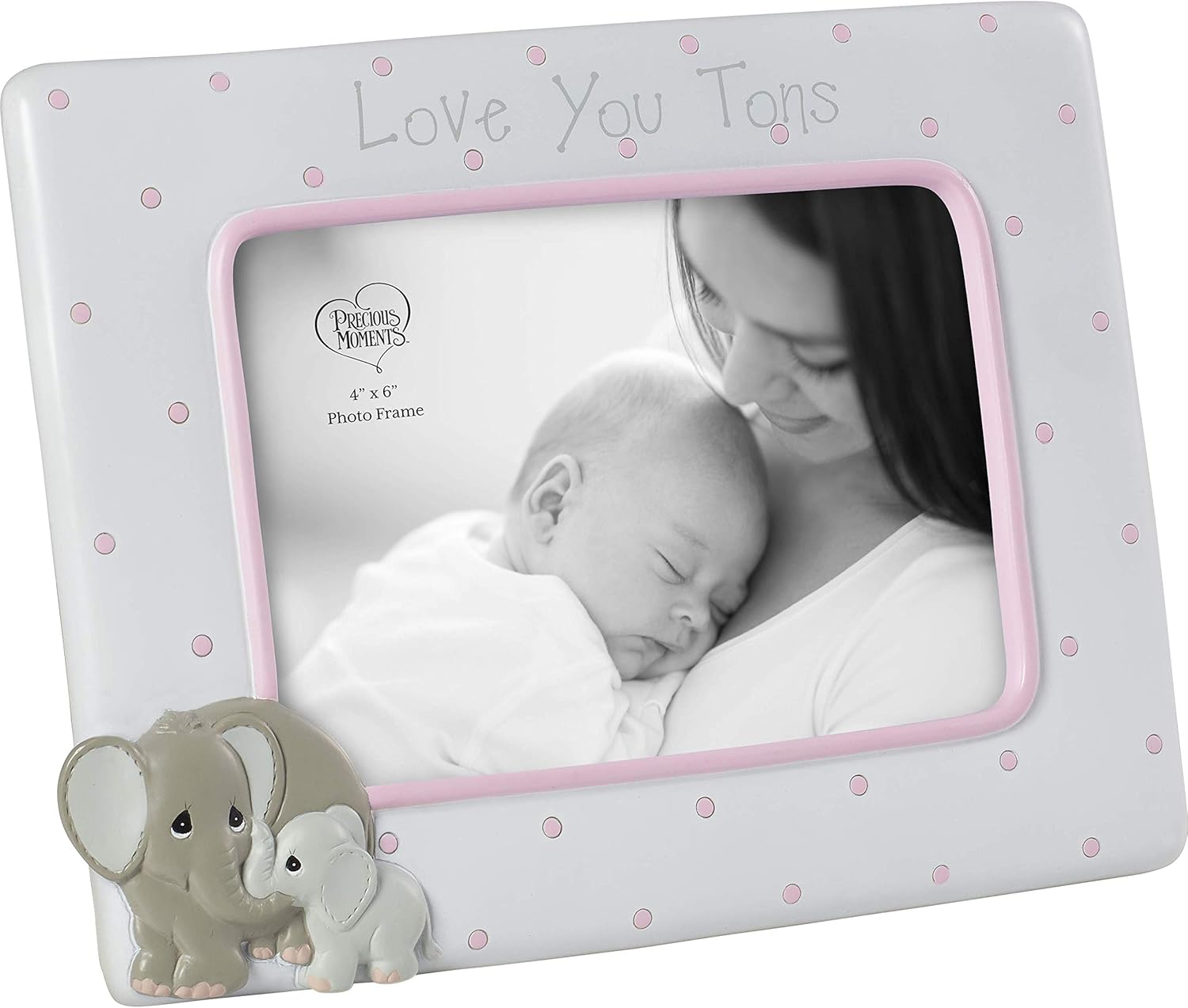 Precious Moments Elephant Love at First Sight Ultrasound 4 x 6 Resin & Glass 183407 Photo Frame, One Size, Multi: Home & Kitchen