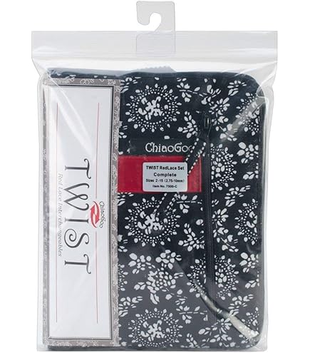 KnitPro K12852 Étui à Aiguilles Interchangeables – Motif Fleur Bleu – 16 X 24,5 X 2 Cm