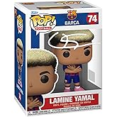 Lamine Yamal #74 Facsimile Signed Reprint Laser Autographed Funko POP! Soccer FC Barcelona Figurine with Protector Case