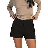 Hanyomo Women Workout Fitness Lounge Comfy Sweat Shorts Athletic Running Drawstring Terry Cotton Shorts