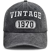 Vintage 1970 1971 1972 1973 1974 1975 1976 1977 1978 1979 Hat for Men Women, Funny Adjustable Cotton Birthday Baseball Cap