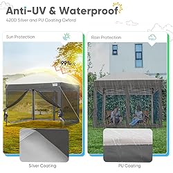 Quictent 8'x8' Pop up Canopy Tent with