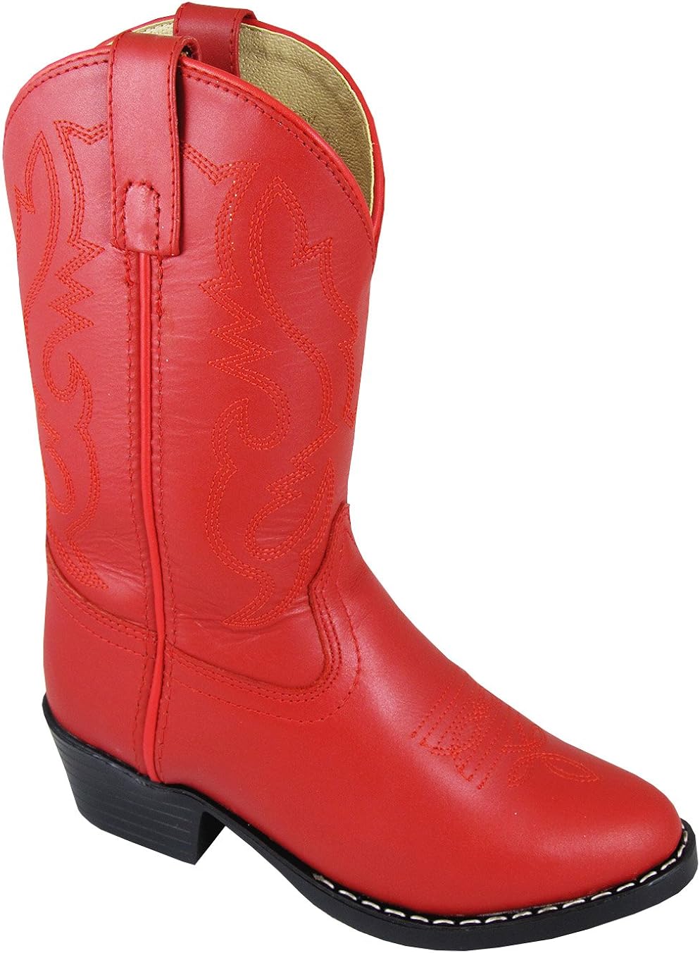 red leather cowboy boots