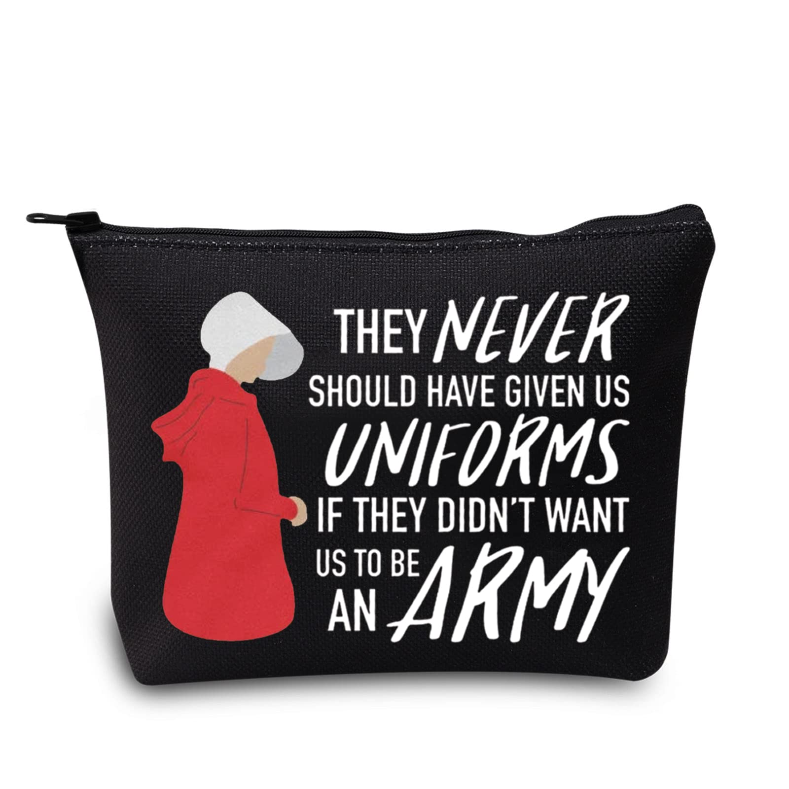 LEVLO Joan Alfred TV Show Cosmetic Make Up Bag Offred Fans Gift Republic of Gilead Merchandise, They Never Should Black, Make Up Bag