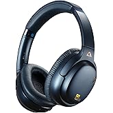 1Mii AI E700 Hybrid Active Noise Cancelling Headphones, Bluetooth Over Ear, Wireless Hi-Res Audio with LDAC & aptX Low Latency for Airplane Travel & Home TV, AI Translation & Custom EQ via APP, Blue