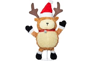 WONDER SOLAR Christmas Reindeer Outdoor Lighted Decoration, 3.2 FT Xmas Warm Lights Moose Outside Decor, Plug in Outdoor Holiday Decorations for Home, Yard, Garden