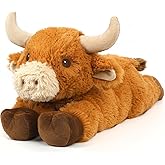 Cuckool Bull Stuffed Animals, Microwavable Stuffed Animals Adorable Fluffy Bull Plush for Warmth & Comfort, Heatable Coolable Lavender Scent Toys, Cute Soft Plushies Gift for Kids Boys Girls & Adults