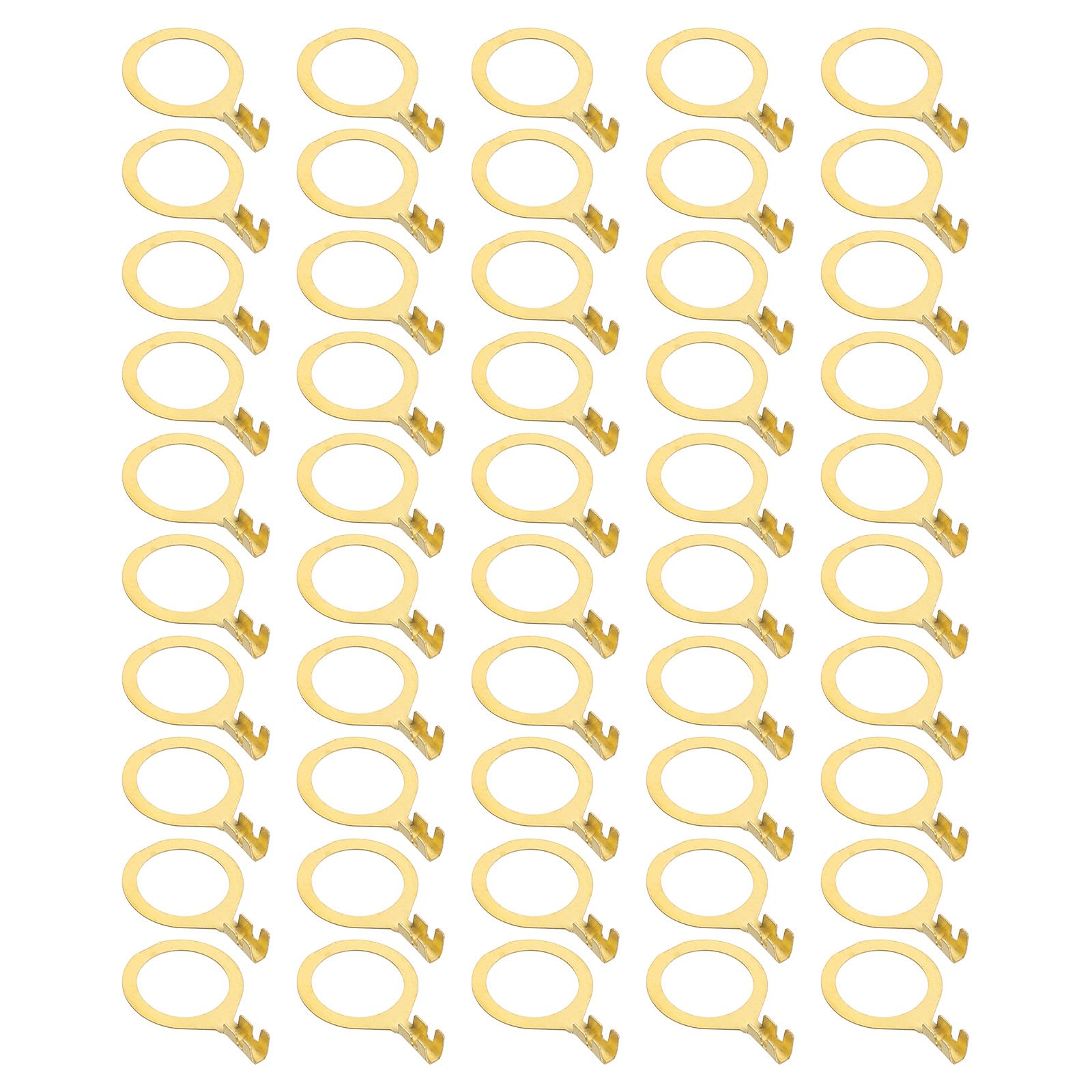 PATIKIL 100 Pcs Copper Ring Terminals, M12 Wire Cable Connecting Copper Open Barrel Wire Ring Cable Lugs Non-Insulated Kit for Lighting Grounding