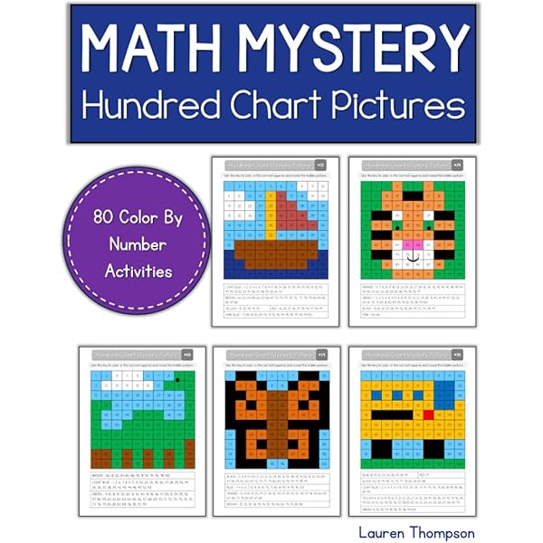 Math Mystery Hundred Chart Pictures: 80 Color by Number Activities: Thompson, Lauren: 9798851297410: Amazon.com: Books math-mystery-hundred-chart-pictures-80-color-by-number-activities-thompson-lauren-9798851297410-amazon-com-books