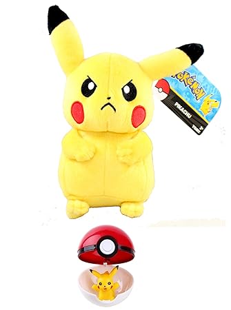 angry pikachu plush
