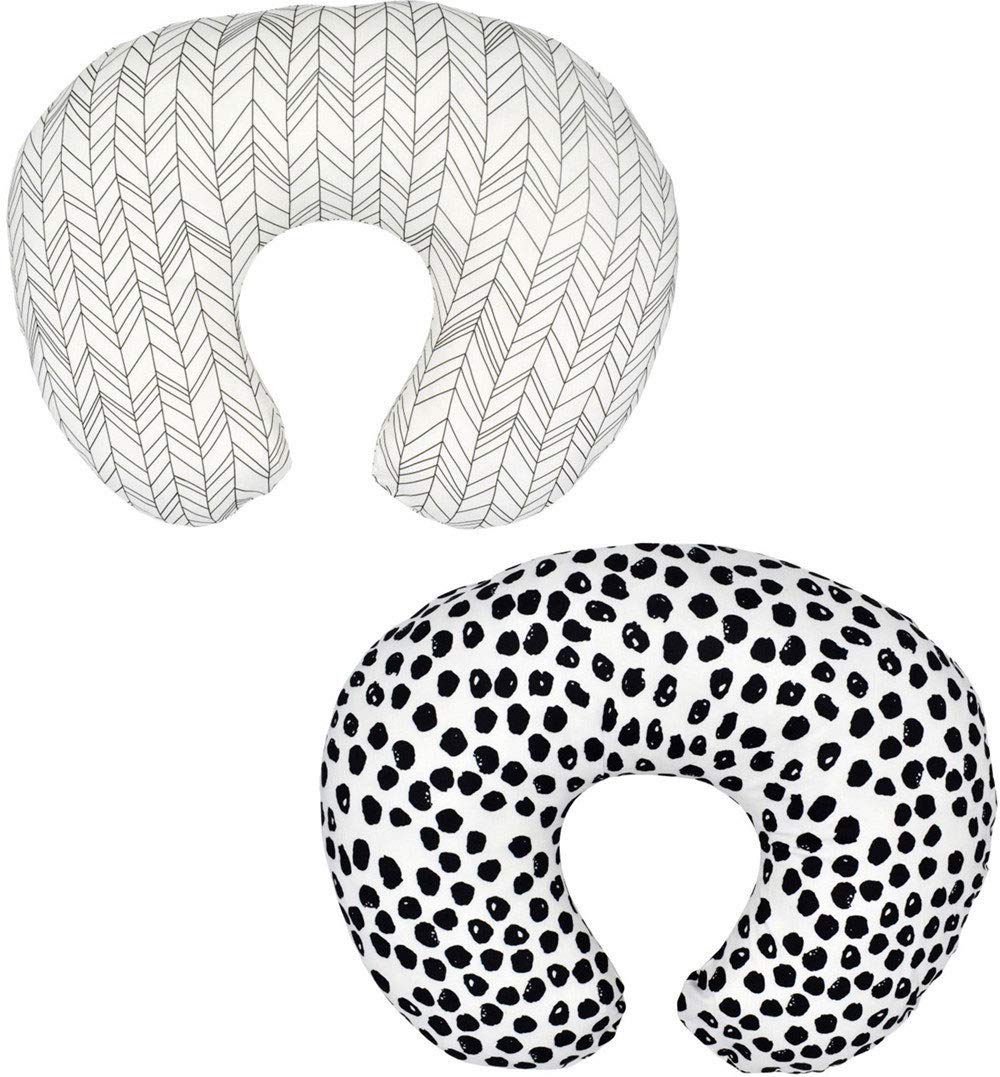 CHUNGEL 2 Pack (Arrow & Speckles) Nursing Pillow Cover Slipcover for Breastfeeding Pillows, Soft and Comfortable Safely Fits On Standard Infant Nursing Pillows (Arrow & Speckles) (Arrow & Speckles)