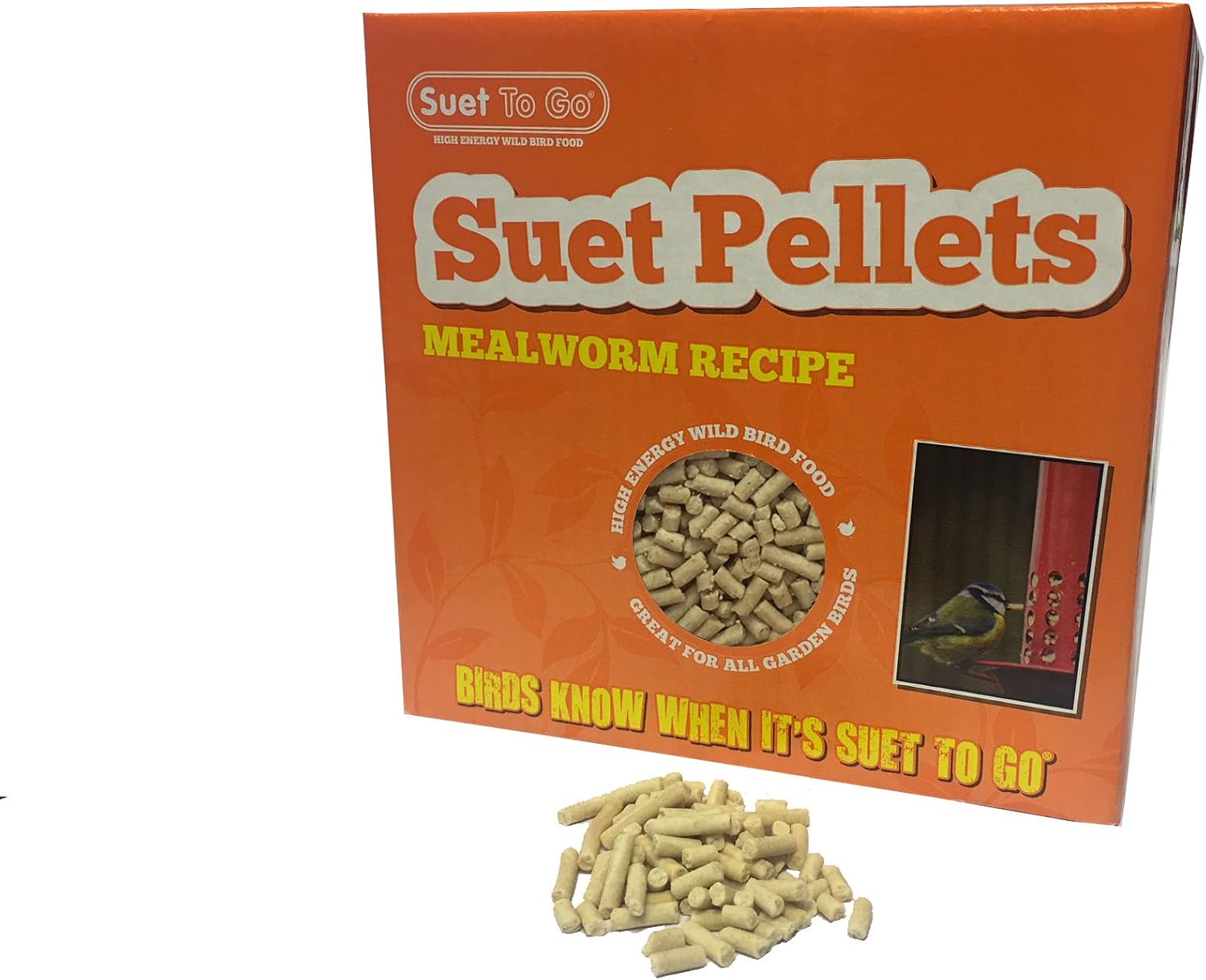 Suet to Go Grab N’ Go Mealworm Suet Pellets 3kg, Clear, 3 kg