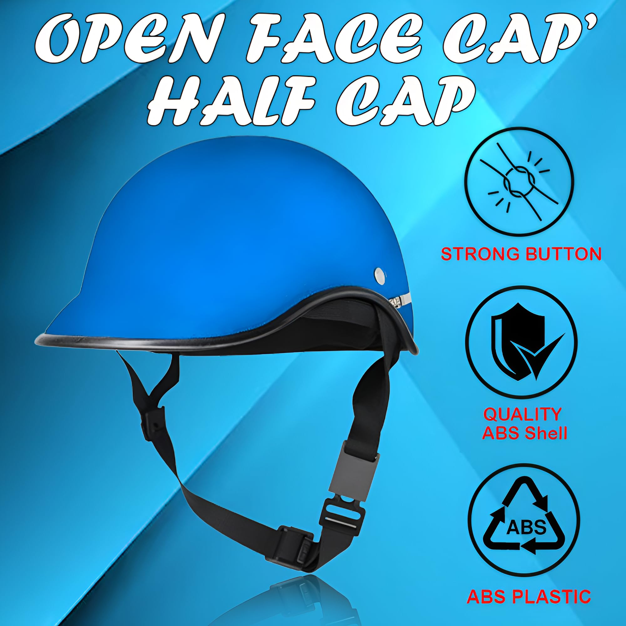Asryd Open Face Cap for Men and Women with Strap All Purpose Free Size 4