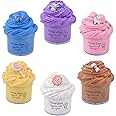 6 Pack Butter Slime Kit with Blue, Elephant, Unicorn, Candy, Dragon Fruit and Coffee Charms, Scented DIY Slime Supplies for Girls and Boys, Stress Relief Toy for Kids Education, Party and Gift