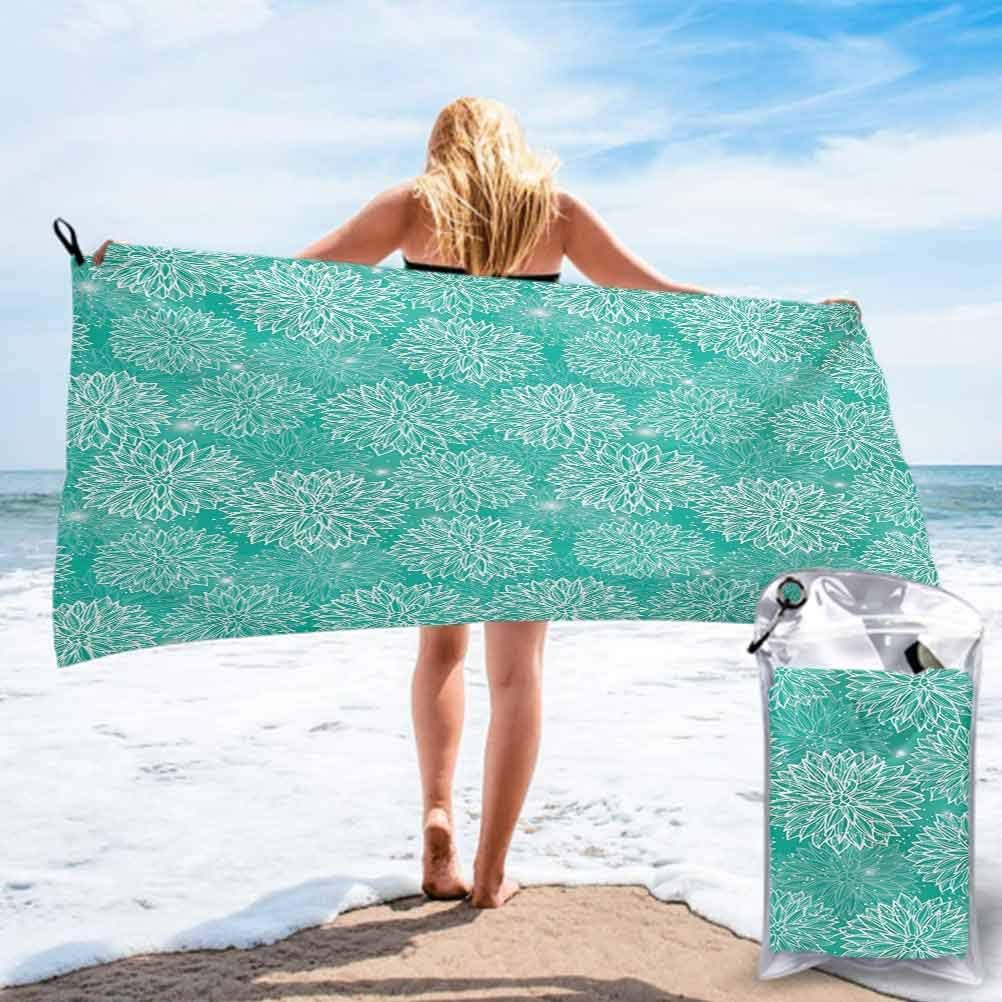 Ahuimin Microfiber Sand Free Beach Towel Blanket, Repeating Figures