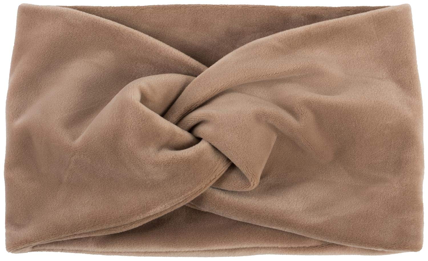 styleBREAKER women velvet-look headband with twist knot, hairband 04026040, Colour:Brown — image 1