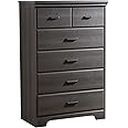 South Shore Versa Collection 5-Drawer Dresser, Gray Maple with Antique Handles