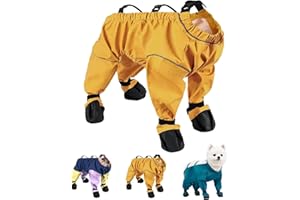 smtsmt Waterproof Dog Boots Rain Boots with Suspender, Non-Slip Rain Snow Boots with Adjustable Suspenders, Dogs Snow Shoes f