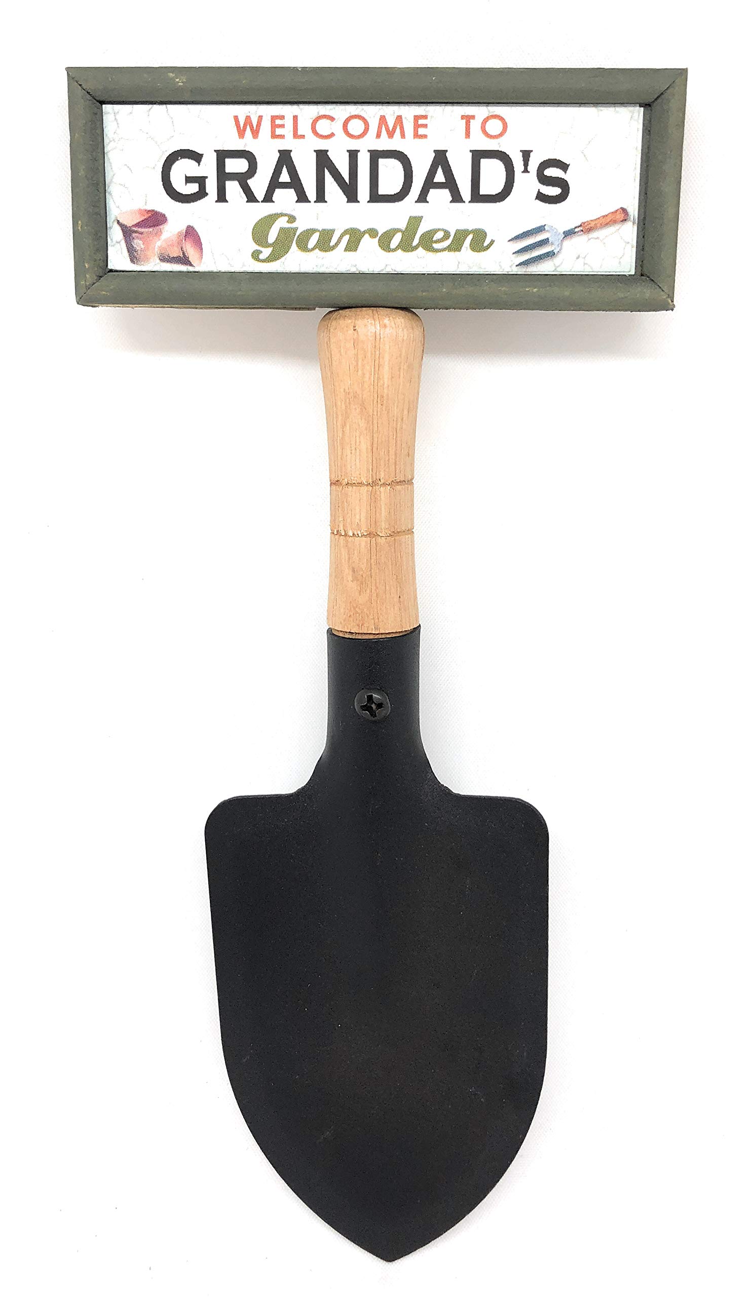 tlm wholesale Welcome to Grandad's garden hanging shovel sign