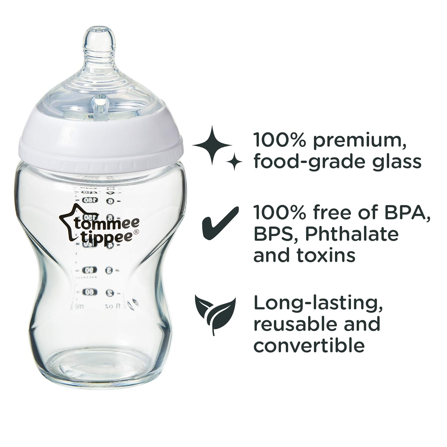 tommee tippee glass bottle 240ml