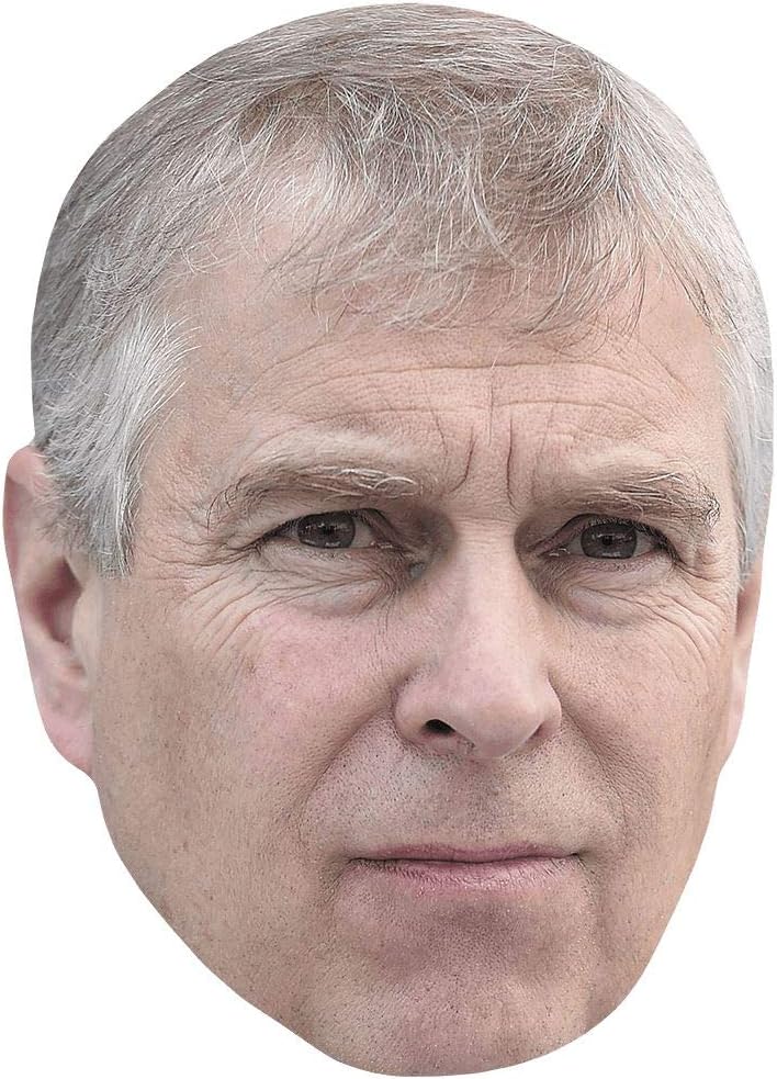 Prince Andrew Smile Celebrity Mask Flat Card Face Fancy Dress Mask Amazon Co Uk Toys Games