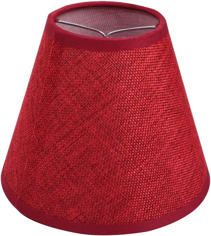 ONEPRE Lamp Shades Red Color Clip on Light Shades Candle Lampshades for