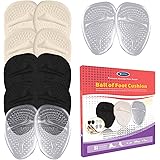 Ball of Foot Cushions High Heels for Women, Soft Gel Insoles Metatarsal Pads Forefoot Heel Cushion Inserts Relieves Pain and 