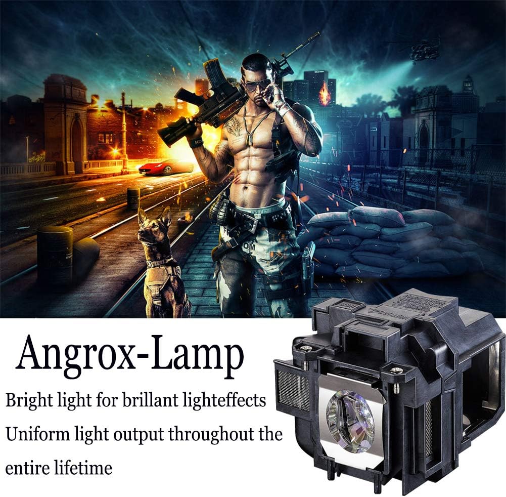 Angrox V13h010l88 Lamp Bulb for Epson ELPLP88 Powerlite Home Cinema 1040 2040 2045 740HD EX7240 EX9200 VS240 VS340 Projector Replacement Lamp Bulb: Office Products