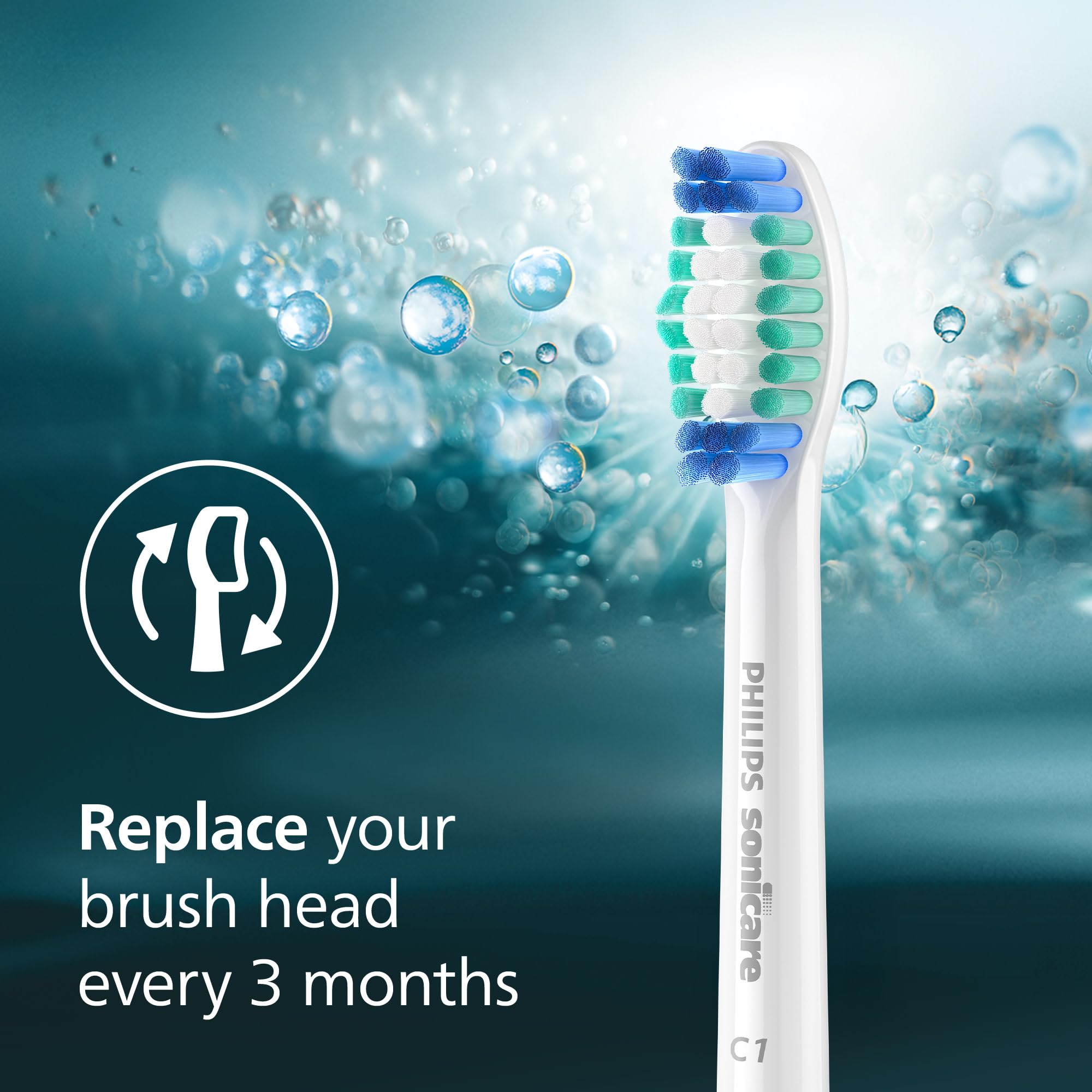 Philips Sonicare Genuine SimplyClean Replacement Toothbrush Heads, 5 Brush Heads, White, HX6015/03