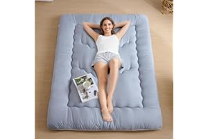 Ingdgnoso Japanese Floor Mattress, 4" Thicken Futon Mattress Tatami Mat, High Density Foam Support for Adult Kids Sleep, Portable Futon Sofa Bed for Camping, Pet Mat, Twin 80"x 39"（Silver Gray）