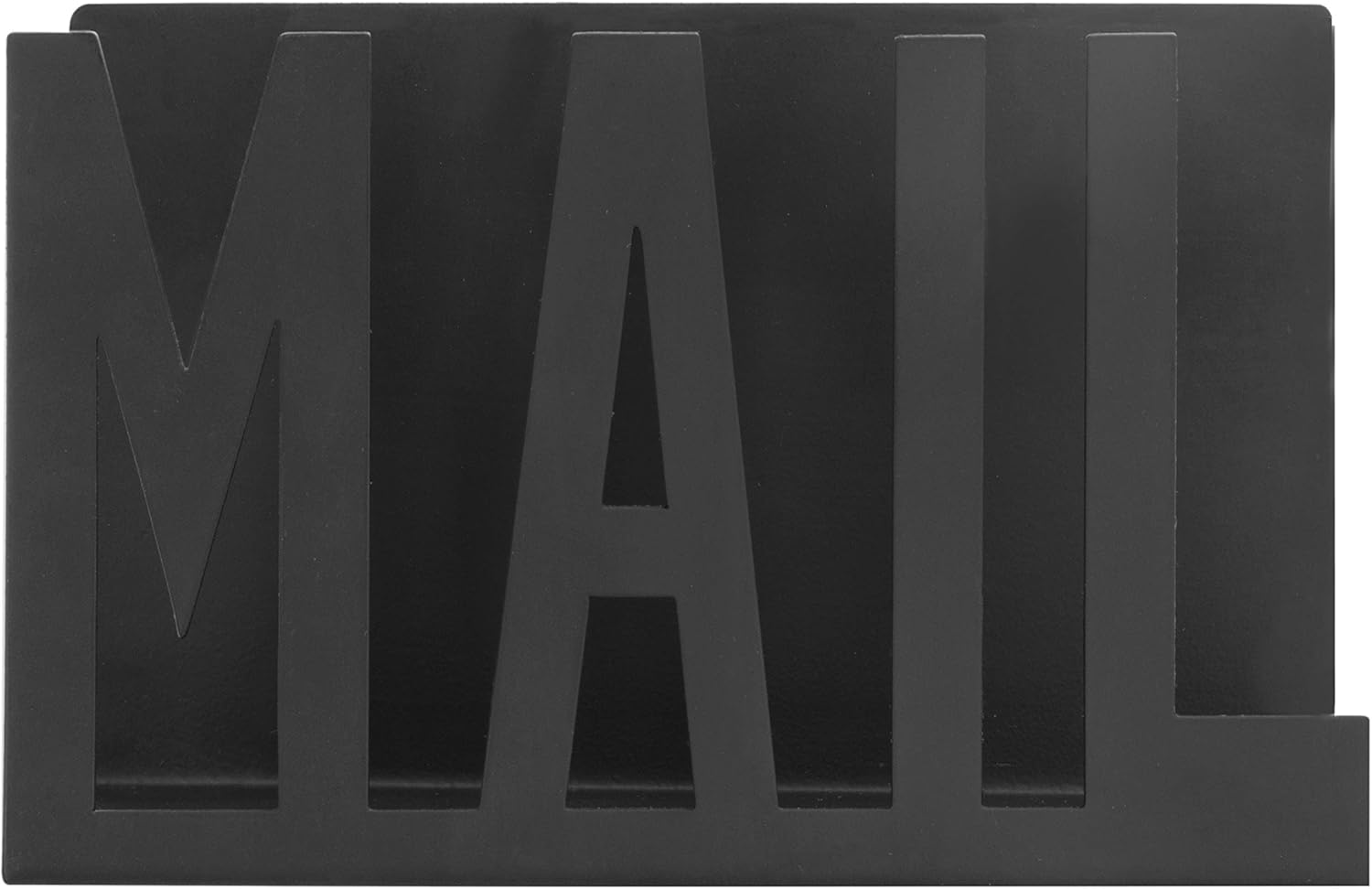 MyGift Black Metal Desktop Cutout Mail Letter Holder: Furniture & Decor