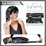 BONNET QUEEN Silk Bonnet for Sleeping Long Hair & Braids Black view 8