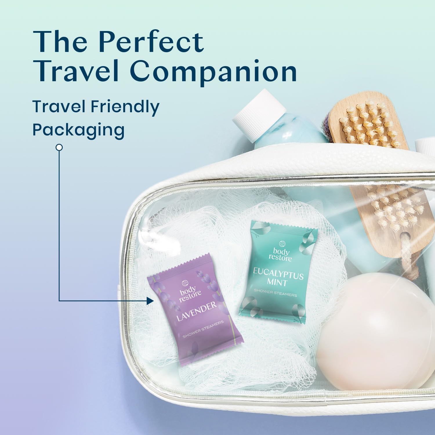 Body Restore Shower Steamers Aromatherapy 6 Pack - Christmas Stocking Stuffers for Men, Birthday Gifts for Women, White Elephant, Relaxation, Self Care - Clarity