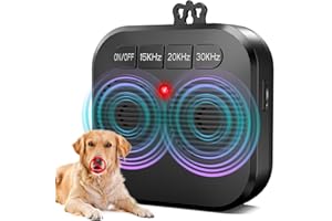 Anti Barking Device for Dogs, Rechargeable Ultrasonic Bark Box with 3 Modes Stop Barking, Safe & Effective Ultrasonic Dog Bar